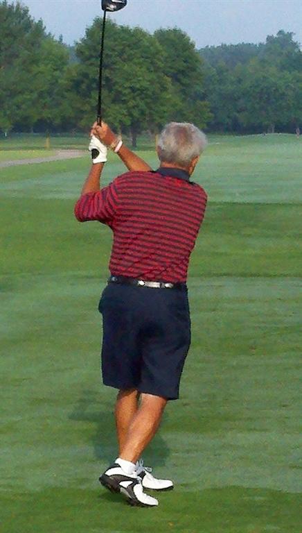 Fred Hubert opens up the tournament with a nice tee shot on the opening hole.